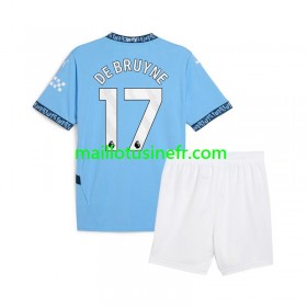 Maillot de Foot Manchester City Kevin De Bruyne 17 Domicile 2024-25 - Enfant